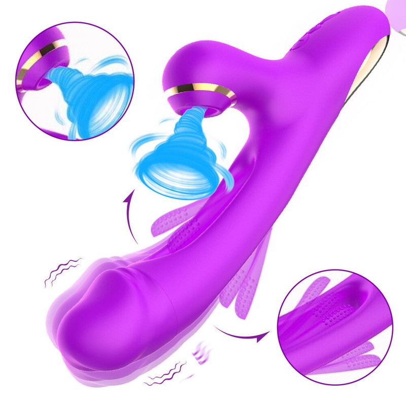 Women Tapping Patting Sucking Rabbit Vibrator Clit G-spot Dildo Massage Sex Toys gallery