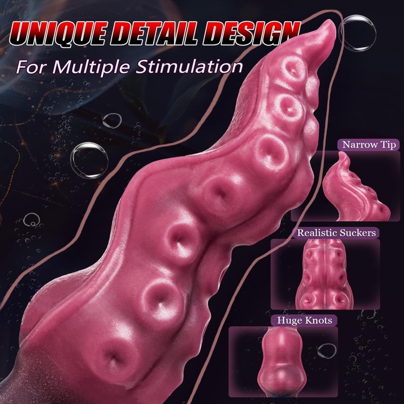7.87in Medium Tentacle Dildo Anal Plug,Silicone Butt Plug for Safe Penetratio... gallery