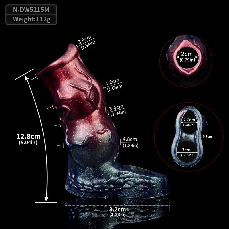 Realistic Textured Penis Enlarger Sleeve Enhance Cock Sheath Silicone Toy US