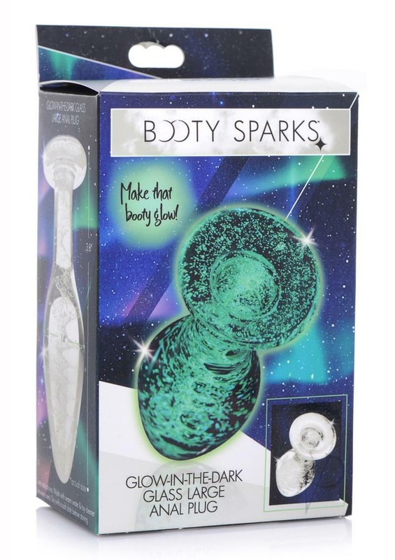 Booty Sparks Glow Glass Plug Lg