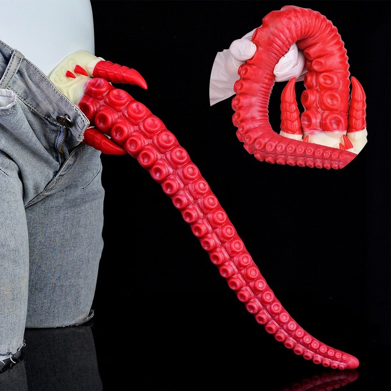 Long Fantasy Monster Silicone Dildo with Tentacle Design Anal Plug Sex Toy Women