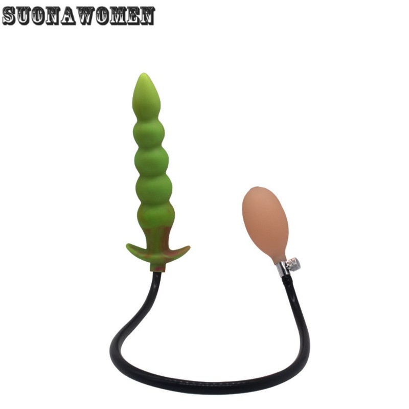 Inflatable Anal Plug with 5 Coloured Beads Posterior Bead Massage Anal Dilator gallery