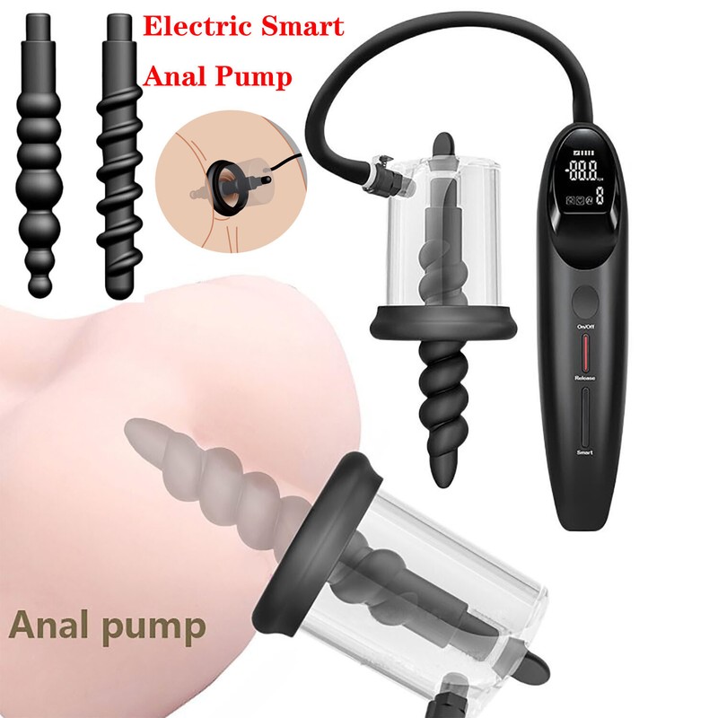 Vacuum Sucking Anal Pump Butt Plug Vaginal Ass Trainer Massage Male Masturbator