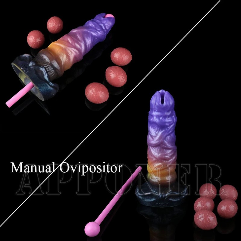 Manual Ovipositor Dildos Monster Anal Pulg Silicone Vaginal Balls Adult Sex Toys gallery