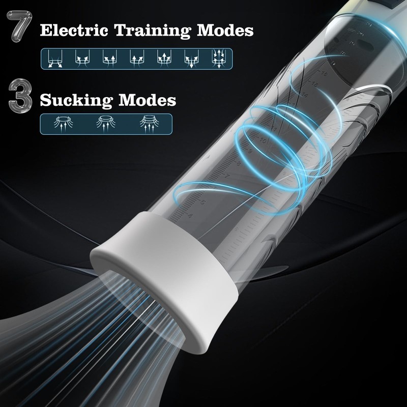 Male Penis Pump Adult Sex Toys for Men Automatic Enlargers & Extend L, White gallery
