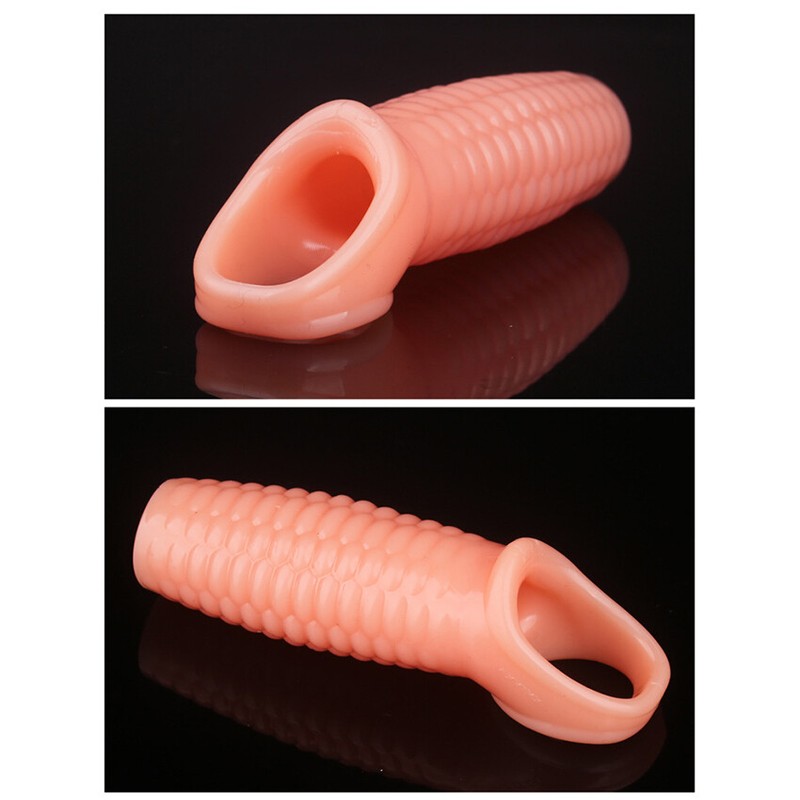 Male-Penis-Sheath-Cock-Support-Extender-Enlarger-Enhancer-Sleeve-Girth-Ring Sex gallery