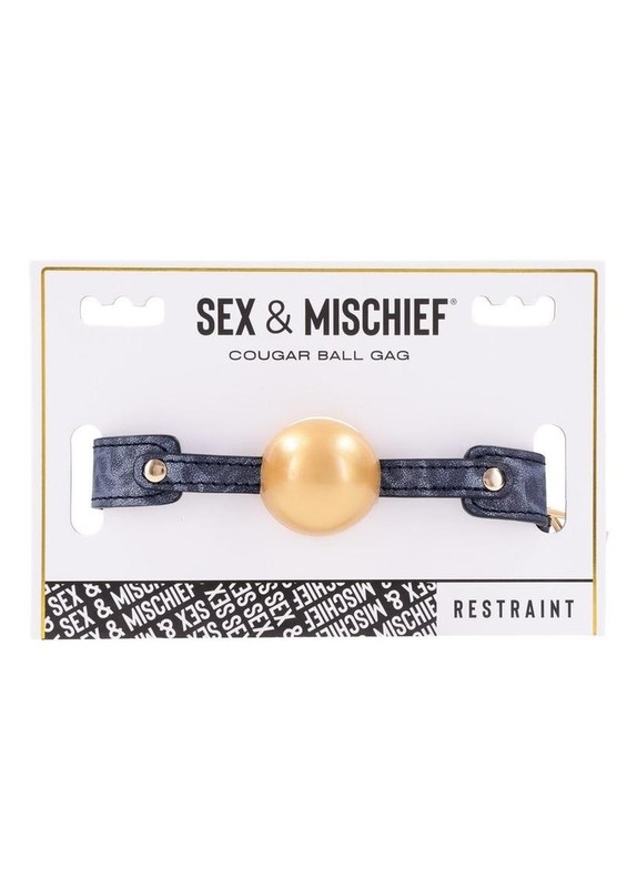 Sex & Mischief Cougar Ball Gag – Navy/Gold
