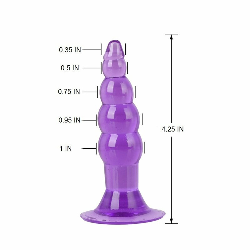 Soft Jelly Beginner Anal Beads Butt Plug Anal Sex Toys for Women Men Couples gallery