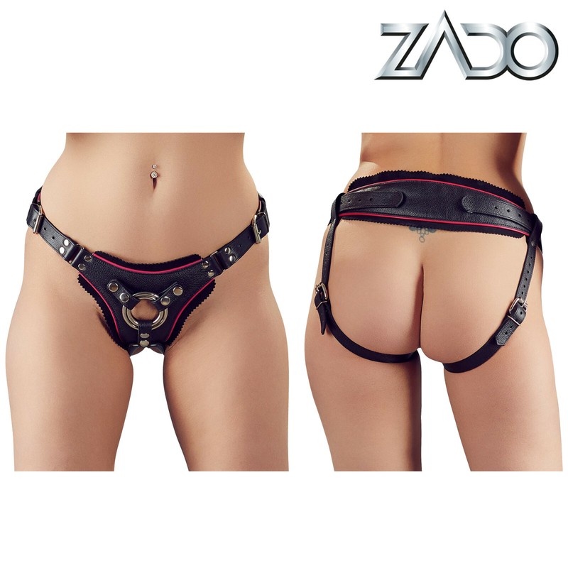 ZADO Genuine Leather Harness Fetish Sex Harness Strapon Real Leather Strap-on
