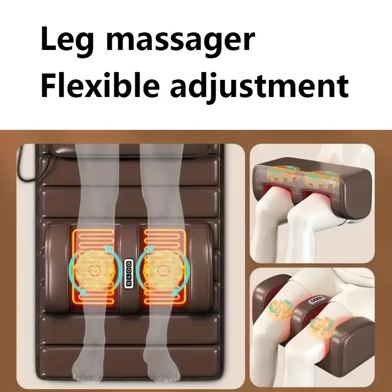 1 Set Of Large Brown Full Body Heating Massagers, 2 Styles Of PU Material, with gallery
