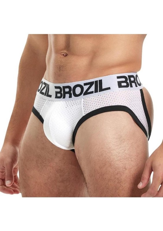 Brozil Ultra Sports Mesh Bulge Brief - Large/XLarge - White gallery