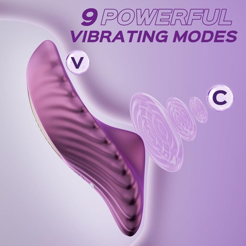 Wearable Panty Vibrator for Women APP Remote Control 9 Vibration Modes Purple gallery
