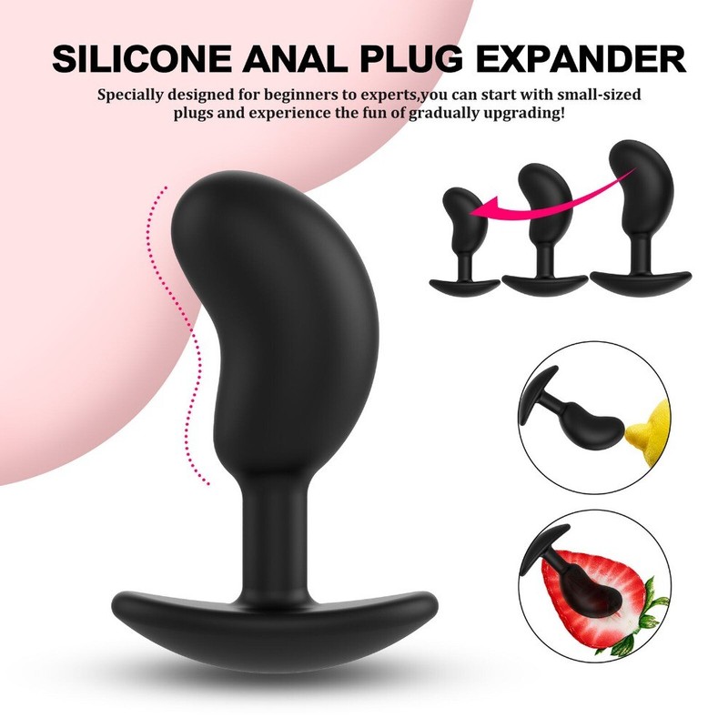 Silicone 3 Anal Butt Plugs Training Set for Beginners Prostate Massager Sex Toys gallery