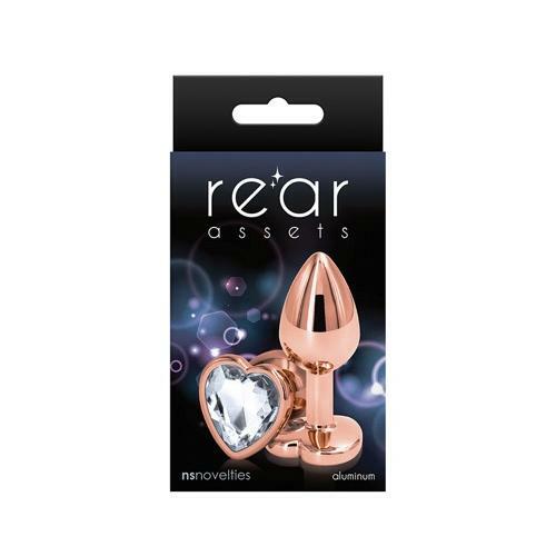 Rear Assets Rose Gold Heart Small Clear
