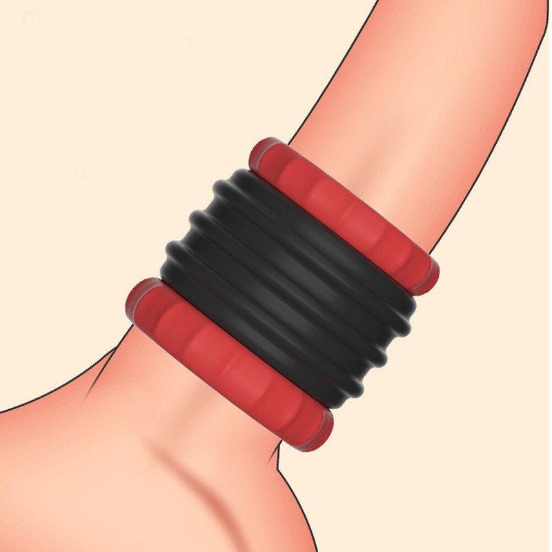 Ball Scrotum Stretcher Dual Ring Penis Stretcher Enhancer Delay Ejaculation MALE