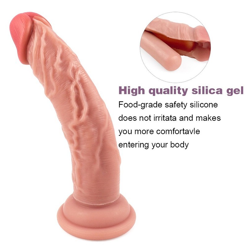 6in Thin Dildo Beginner Slim Penis Suction Cup Realistic Cock Small Sex Toy