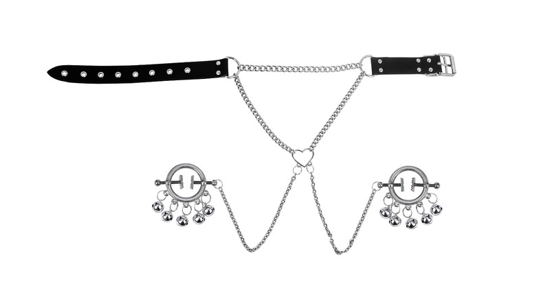 Female Chest Clamp With Stainless Steel Chain Breast Bondage Women Restrict BDSM