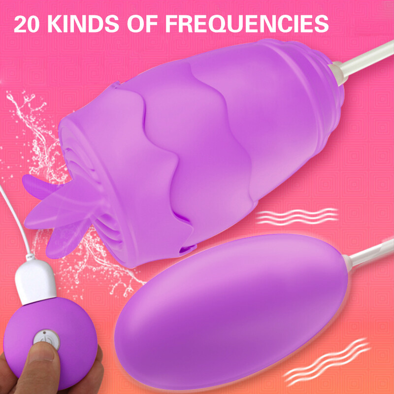Rechargeable Clit Licking Suck Vibrator G-Spot Love Egg Adult Sex Toy for Women gallery