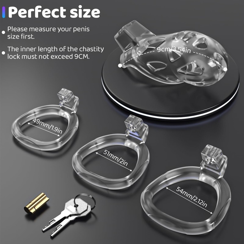 Yivans Male Chastity Device Cock Cage, Lightweight Chastity Cage Body-Safe Penis gallery