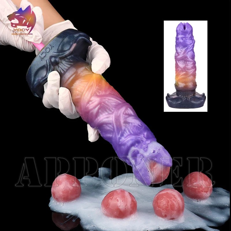 Manual Ovipositor Dildos Monster Anal Pulg Silicone Vaginal Balls Adult Sex Toys gallery