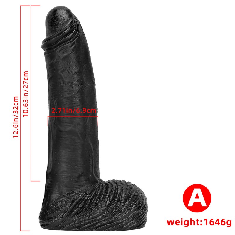 36*7cm Black Large Dildo Realistic Penis with Suction Cup Thick ButtPlug Sex Toy