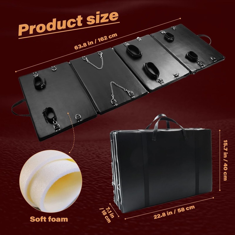 Bondage BDSM Sex Furniture,Leather, Fetish,Portable Collapsible Hand/ Ankle Cuff gallery