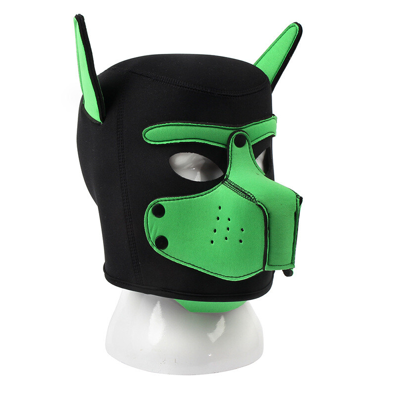 Removable Hood Mask for Adult Cosplay Role Play BDSM Fetish Gear Pup Puppy Party gallery