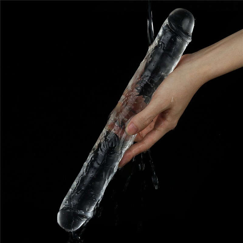 Dildo duplo transparente Lovetoy 12 "impecável compartir doble penetracion gallery