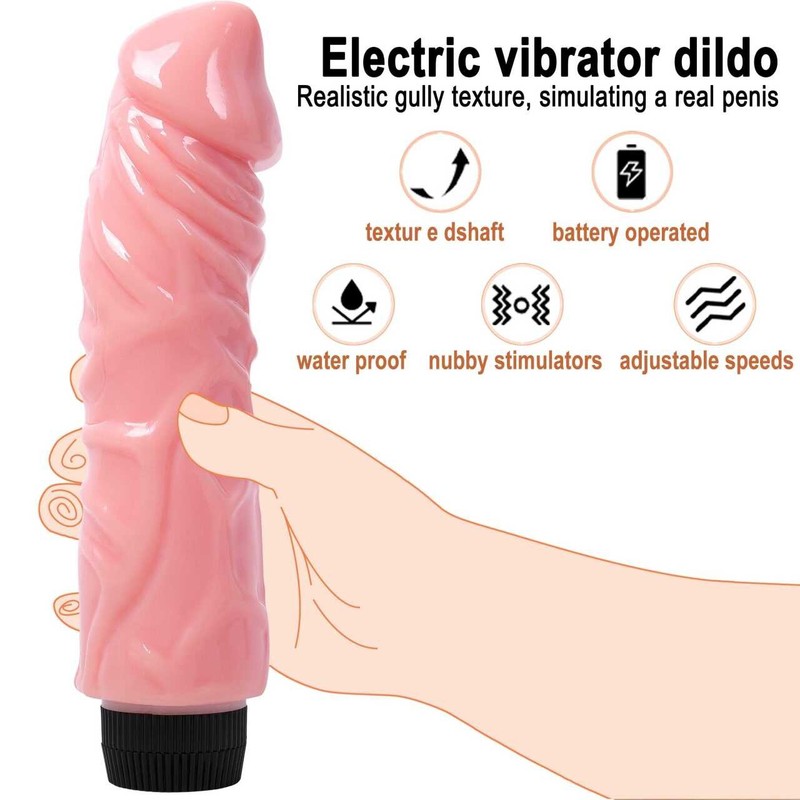 Realistic Vibrator Dildo G-Spot Anal Stimulate Massager Sex Toys for Women Men gallery