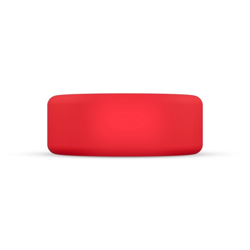 Eden Thick Silicone Cock Ring, Super Stretchy Stamina Support, Red gallery