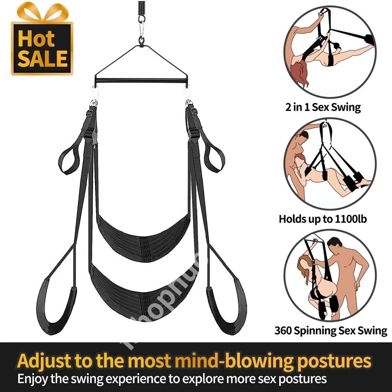 360 Spinning Sex Swings Swivel Sexual Love Yoga Position Adult Bondage BDSM Toys gallery
