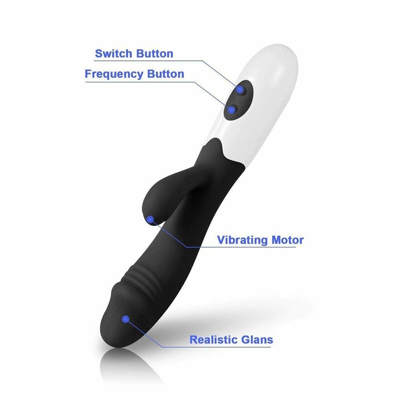 Rabbit Vibrator G-spot Dildo Vibe Waterproof Massager-Sex-Toys for Women Female gallery