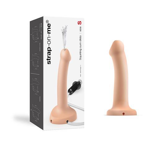 Strap-On-Me Squirting Cum Semi-Realistic Silicone Dildo Vanilla S (fluid not inc