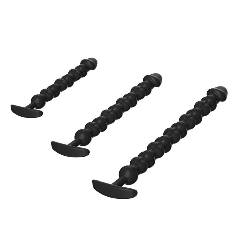 3 Size Silicone Anal Training Starter Beginner Anal Trainer Butt Plug Black Men gallery
