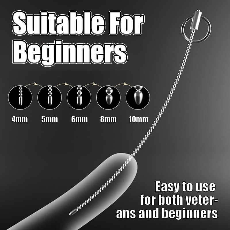Stainless Steel Penis Plug Bead Dilator Set Silicone Urethral Sounding Stretcher gallery