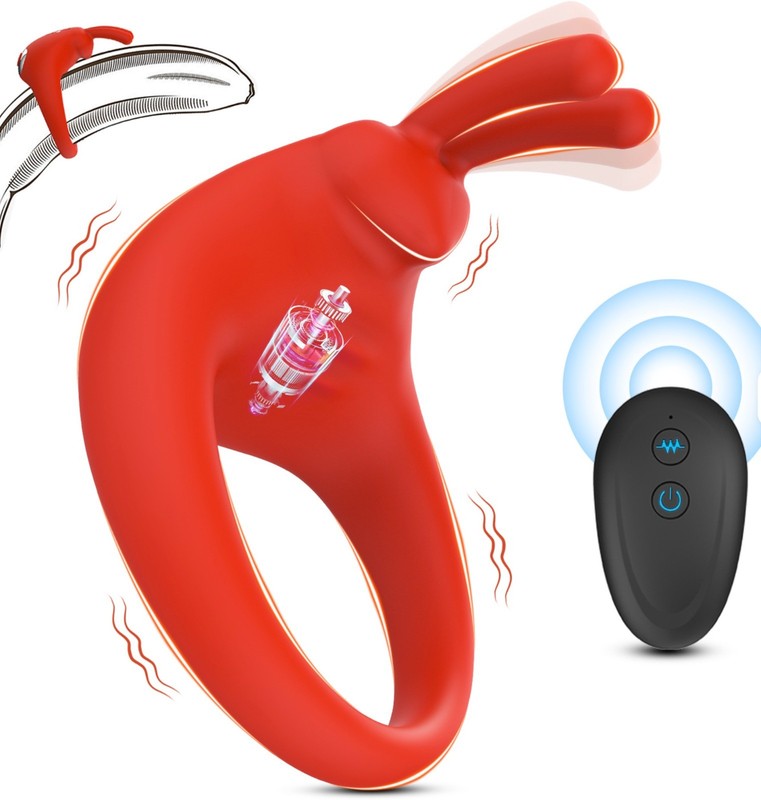 Remote Control Vibrating Cock Ring Rabbit Ears 10 Modes Waterproof Rechargeable gallery