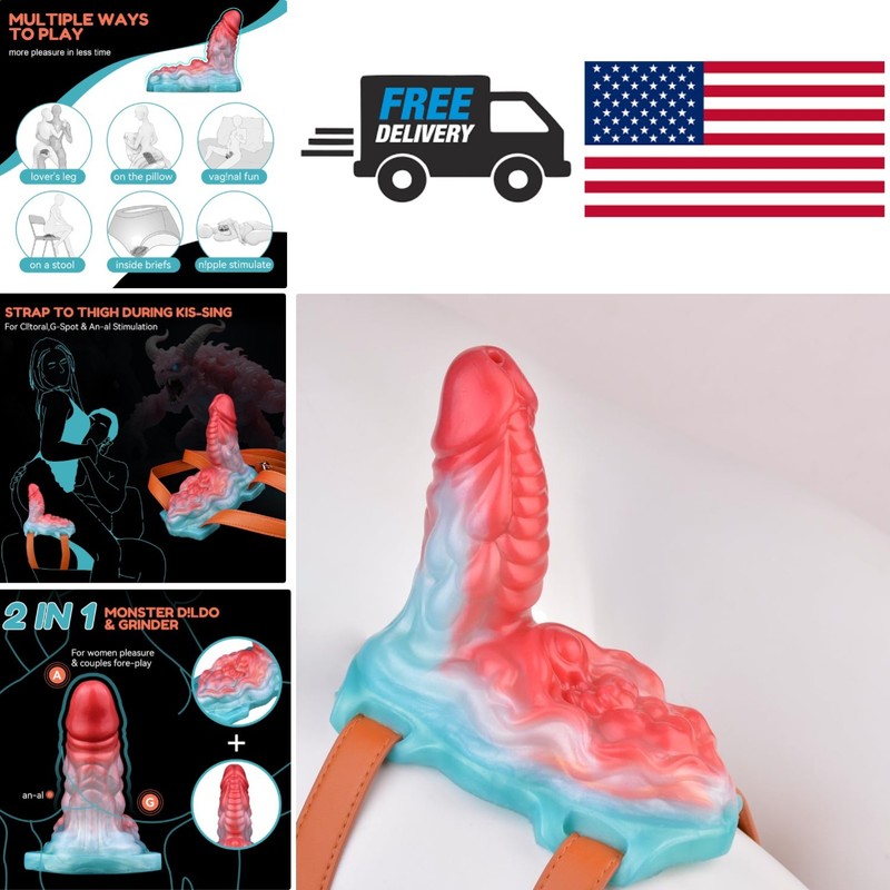5 Inch Thick Dildo Grinder for Women with Vibrant Color and Silicone Material