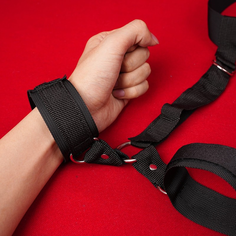 Adult Erotic Sex Toys for Woman Slave Neck To Hand Cuffs Nylon BDSM Bondage Belt gallery