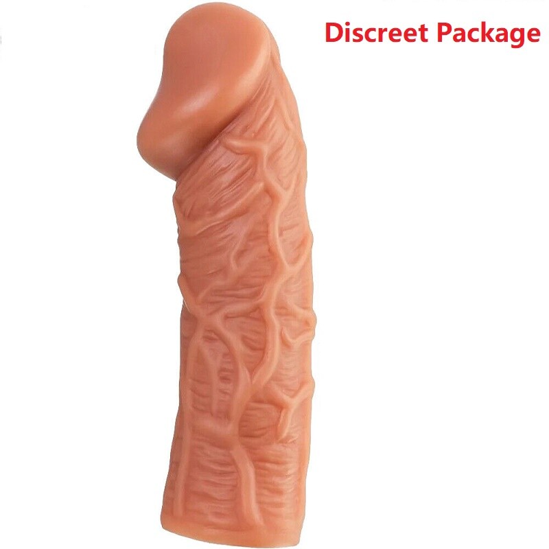 5.5&Prime; Male Cock-Girth-Enlarger-Enhancer-Penis-Extension-Extender-Sheath-Sleeve