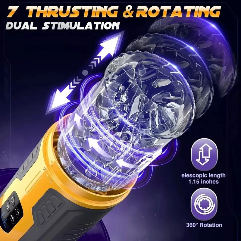 Male Masturbaters Automatic HandsFree Sucking Cup Thrusting Stroker Men Sex Toy gallery