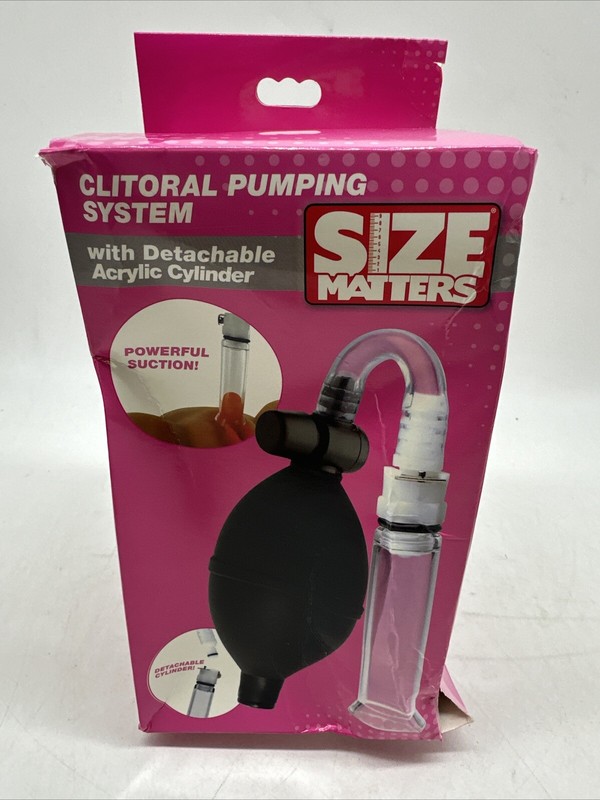 Size Matters Clitoral Pumping System W/Detachable Acrylic Cylinder, Sex Toy, New