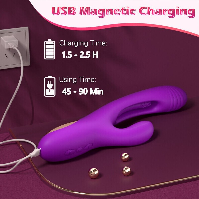 Rechargeable Patting Rabbit Vibrator Dildo G-spot Massager Sex Toy For Women gallery