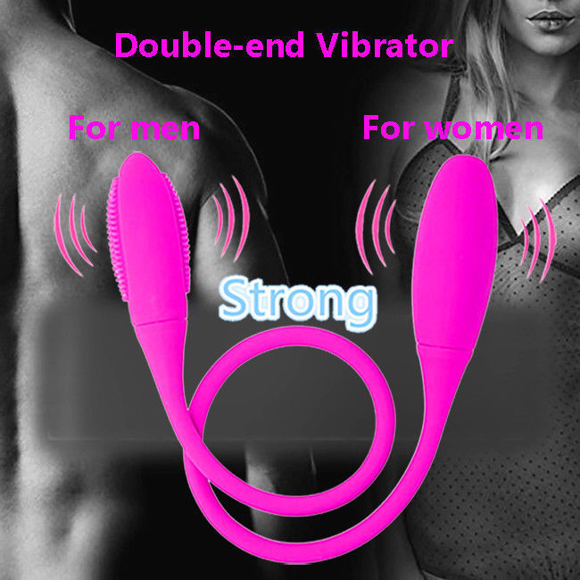 Powerful Double Head Dildo Vibrator G-Spot Massager Sex Toy For Lesbian Couples