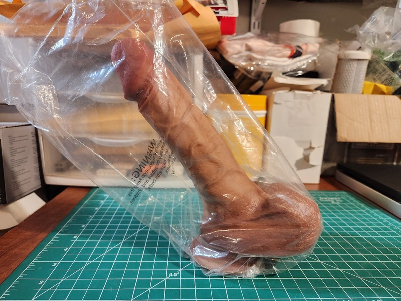Realistic Liquid Silicone Dildo, 8 inch Flesh Medium