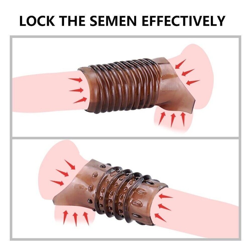 2pcs Penis Sleeve Cock Dick Cover Penis Sheath Condom Extender for Men Sex Toys gallery