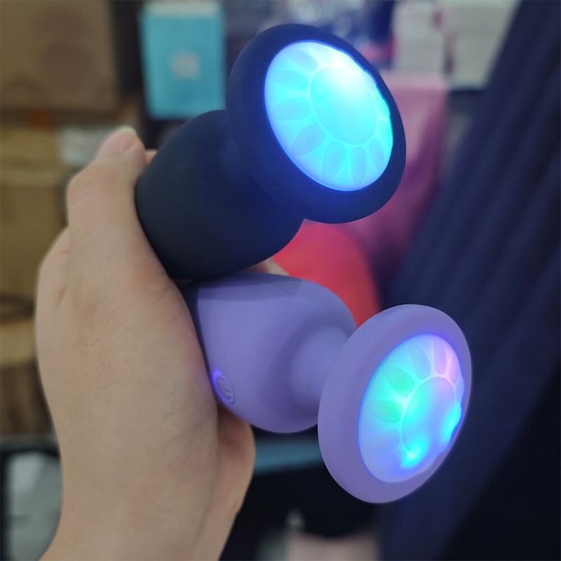 Vibrating Butt Plug Anal Plug With Flashing Light Base Anal Sex Toys For Women gallery