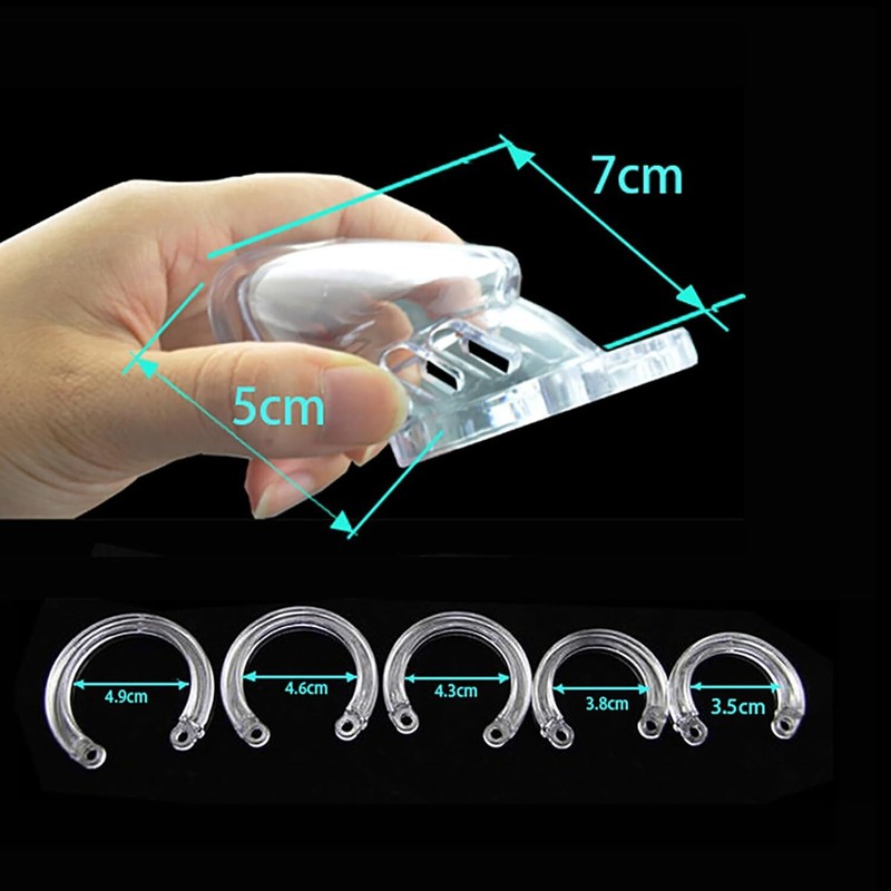Male Plastic Chastity Cage Penis Lock Device Bondage Slave Sex Toys Fetish BDSM gallery