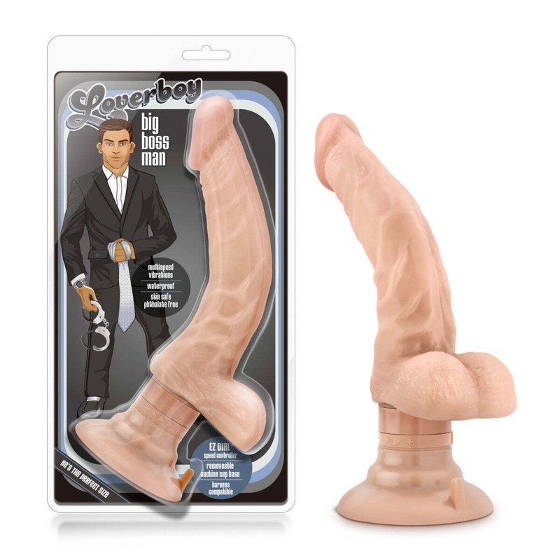 Blush Loverboy 10 » Curved Realistic Adjustable Multi Speed Vibration Dildo