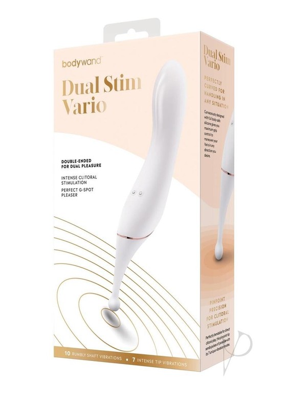 Bodywand Dual Stim Vario Silicone Vibrator – White/Gold