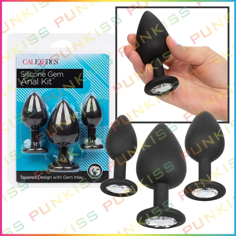 Jeweled Anal Butt Plug💋Gem Diamond Insert Sex Toy for Men Women Couple 3 PC Set gallery
